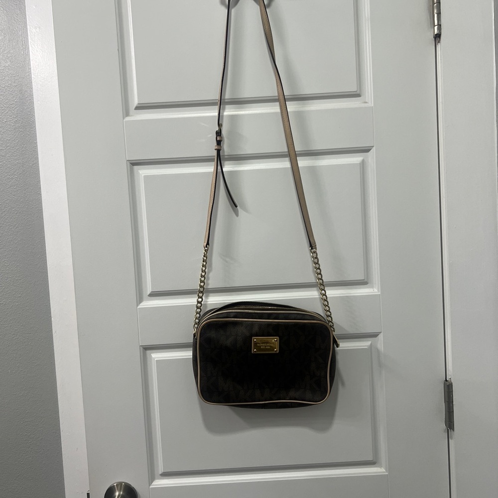 Michael Kors Monogram Shoulder Bag - Picture 6 of 9